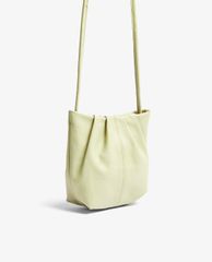 TOPSHOP - Túi đeo chéo nữ Green Leather Small Bucket