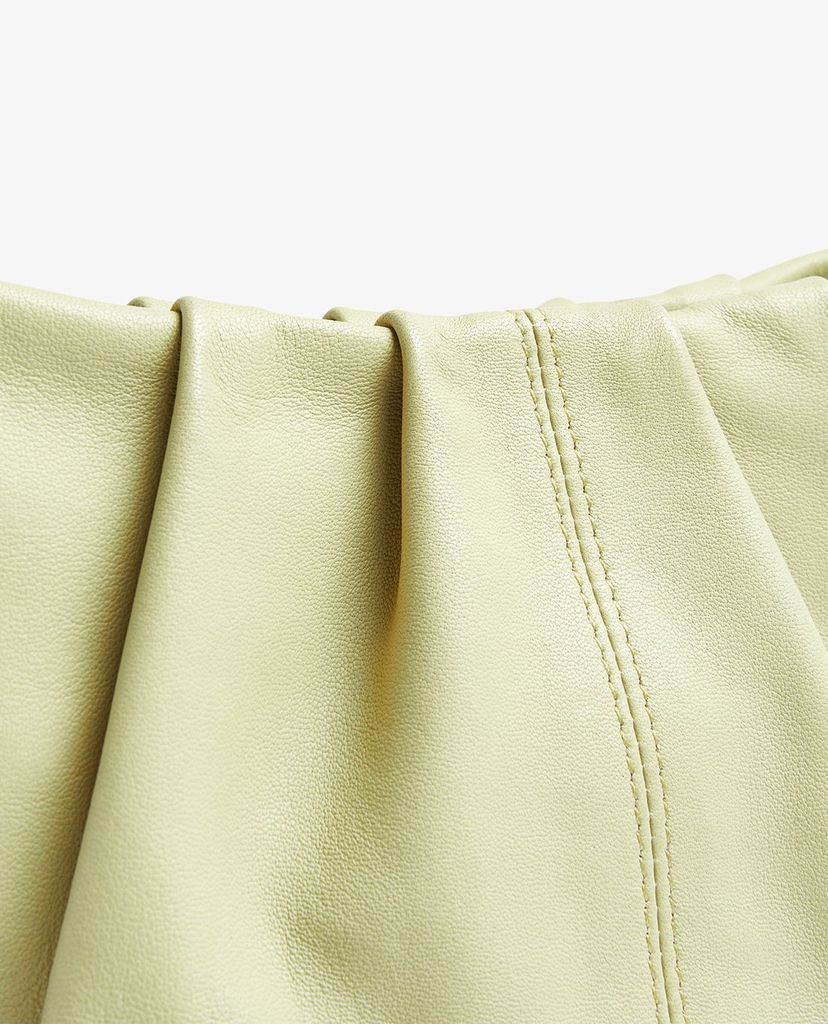 TOPSHOP - Túi đeo chéo nữ Green Leather Small Bucket