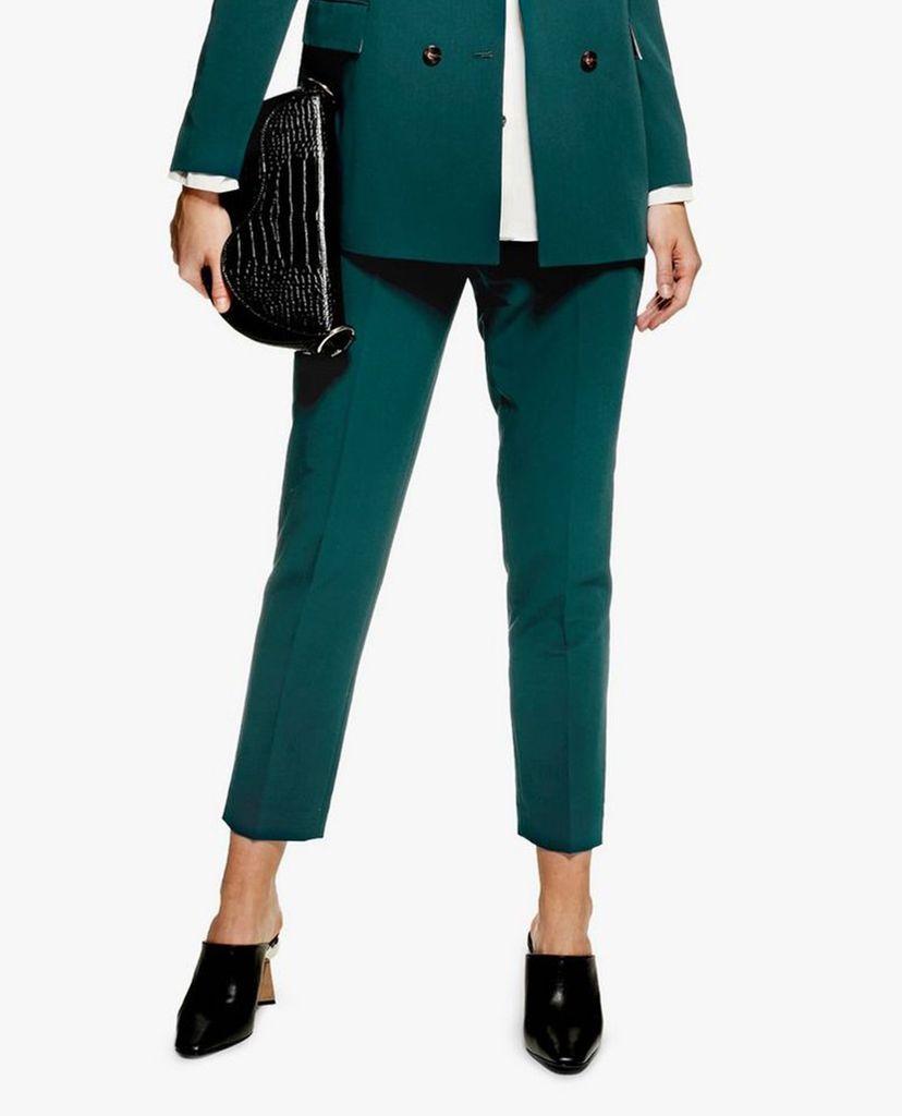 TOPSHOP - Quần tây nữ ống đứng PETITE Green