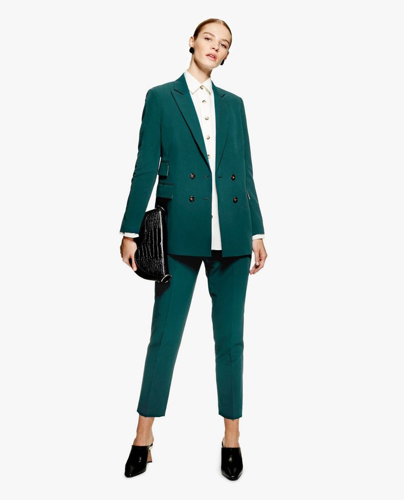 TOPSHOP - Quần tây nữ ống đứng PETITE Green