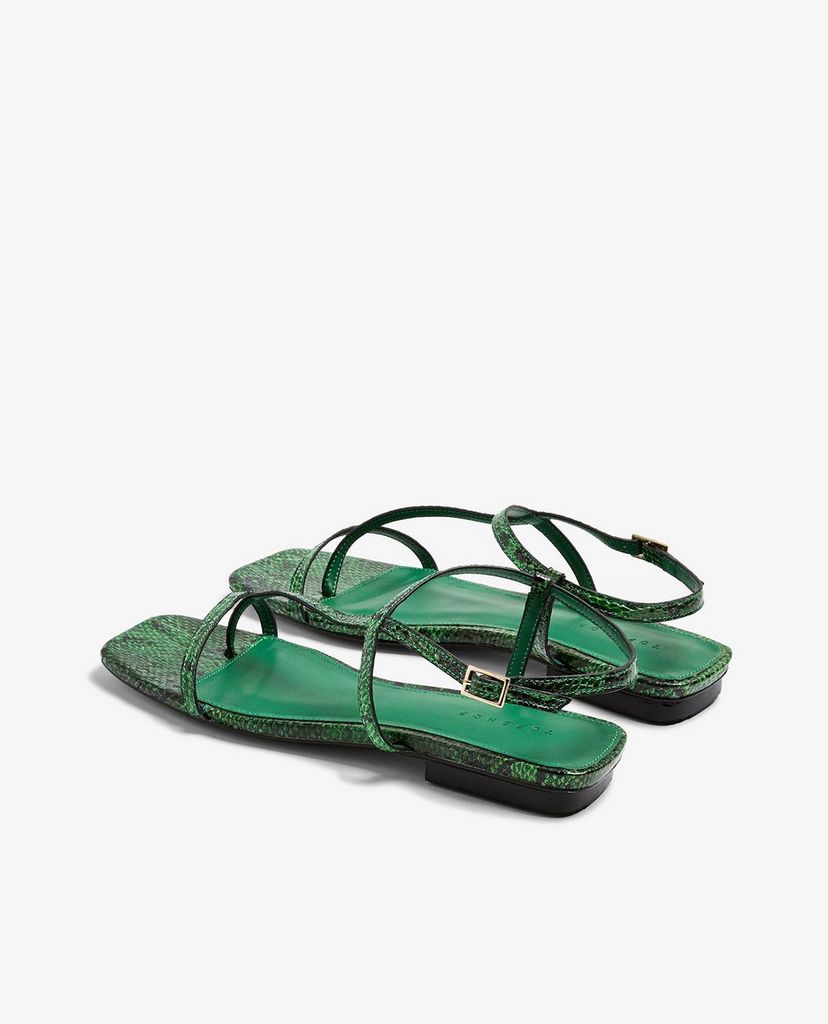 TOPSHOP - Giày sandal nữ quai ngang Haven Green Flat