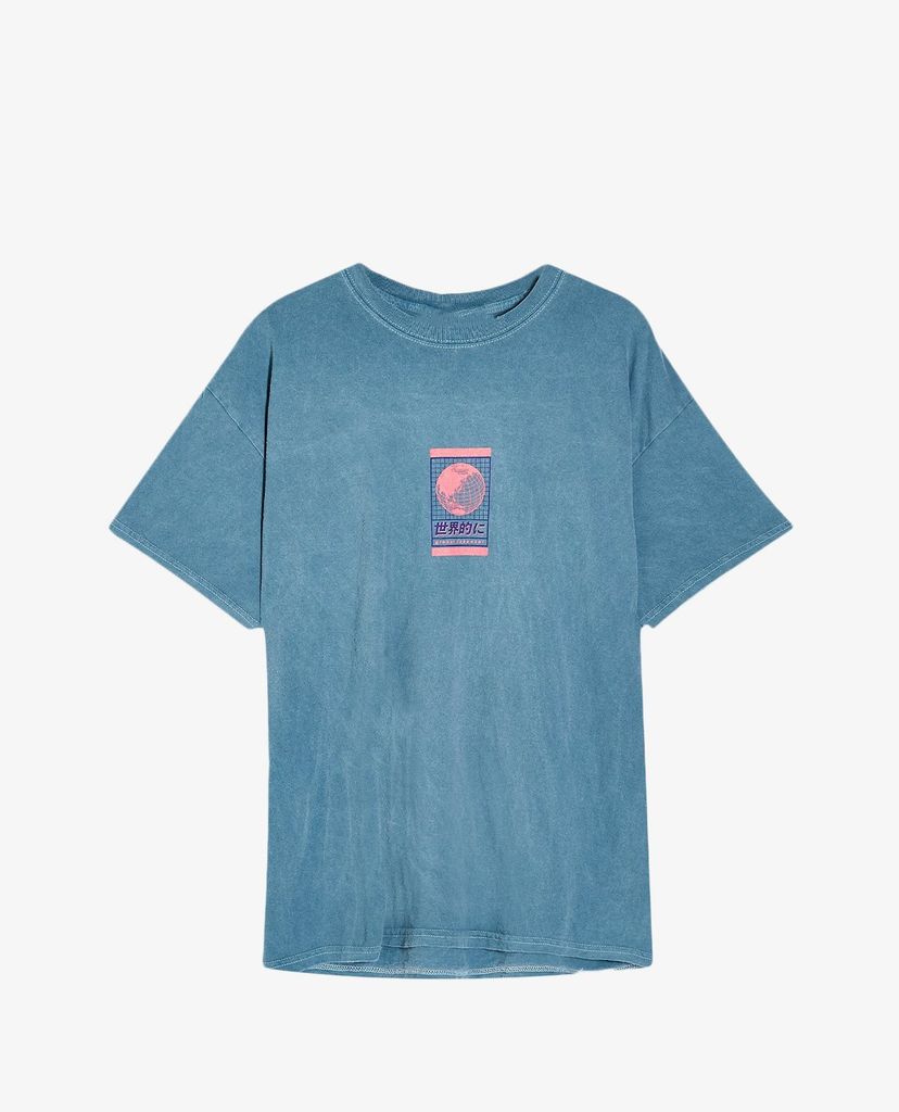 TOPMAN - Áo thun nam cổ tròn ngắn tay phối họa tiết trẻ trung