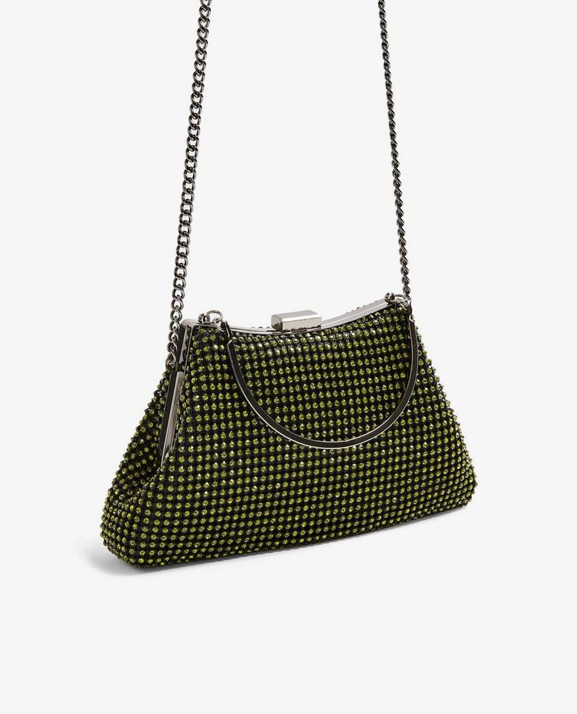 TOPSHOP - Túi xách tay nữ đính đá SING Gren Diamante Grab