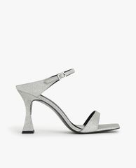 CHARLES & KEITH - Giày cao gót quai ngang Glitter Sculptural