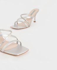 CHARLES & KEITH - Giày cao gót quai ngang Gem Embellished Strappy