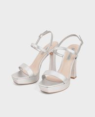 CHARLES & KEITH - Giày cao gót sandals Platform Back Strap
