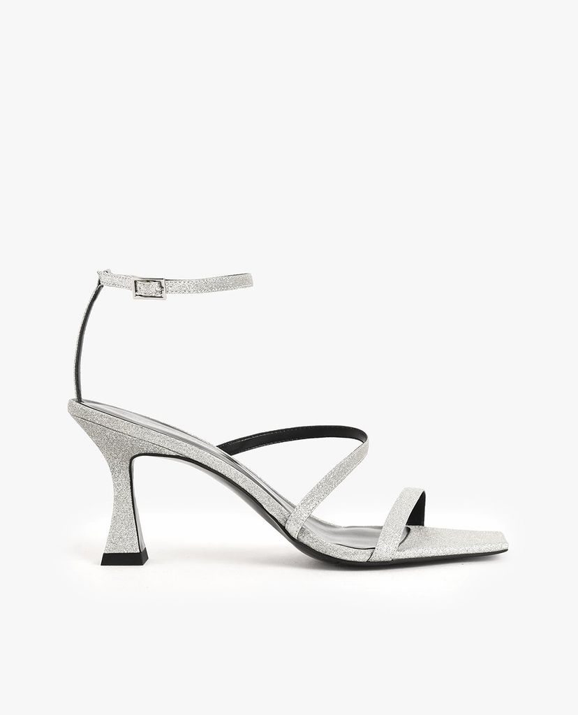 CHARLES & KEITH - Giày sandal cao gót Glitter Sculptural Heel