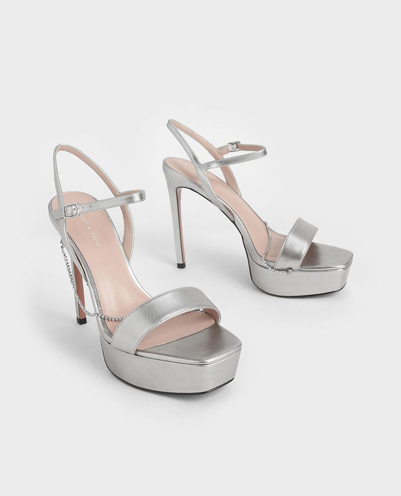 CHARLES & KEITH - Giày cao gót Chain Link Platform