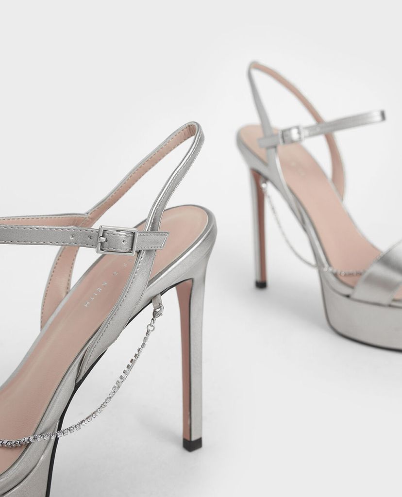 CHARLES & KEITH - Giày cao gót Chain Link Platform
