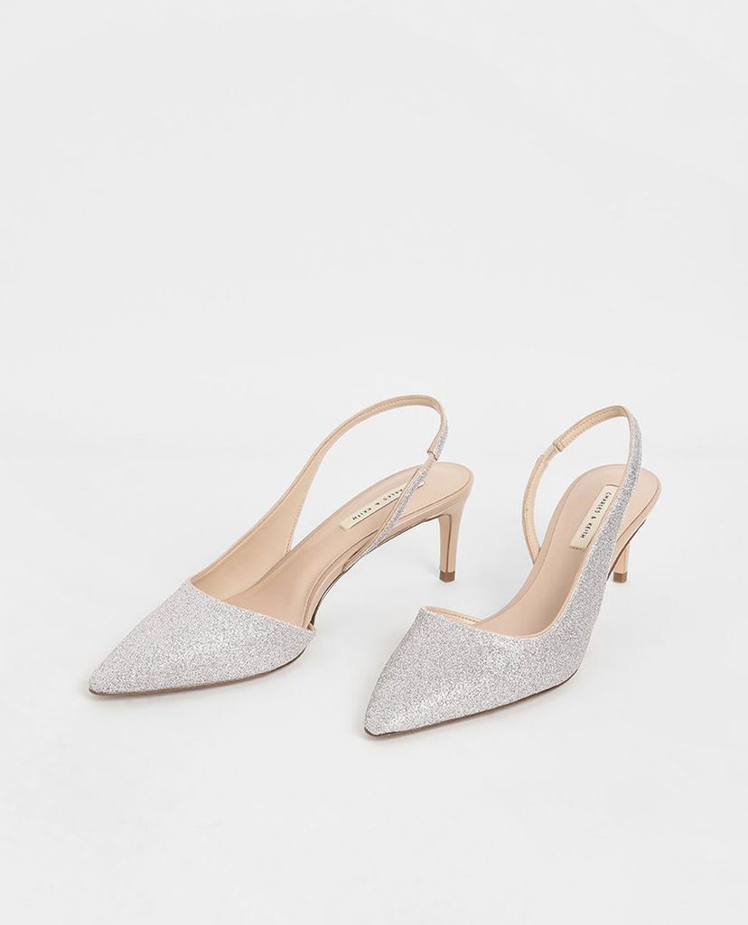 CHARLES & KEITH - Giày cao gót mũi nhọn Half D Orsay Slingback