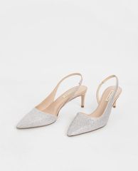 CHARLES & KEITH - Giày cao gót mũi nhọn Half D Orsay Slingback