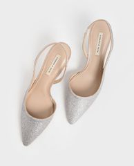 CHARLES & KEITH - Giày cao gót mũi nhọn Half D Orsay Slingback