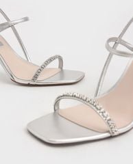 CHARLES & KEITH - Giày cao gót quai ngang Gem Embellished Strappy