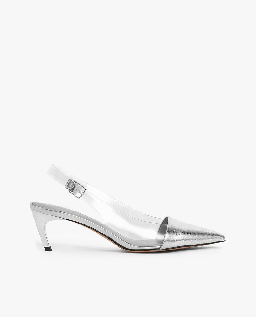 CHARLES & KEITH - Giày cao gót mũi nhọn See Through Effect Metallic