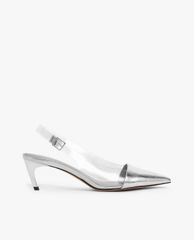 CHARLES & KEITH - Giày cao gót mũi nhọn See Through Effect Metallic