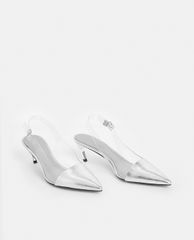 CHARLES & KEITH - Giày cao gót mũi nhọn See Through Effect Metallic