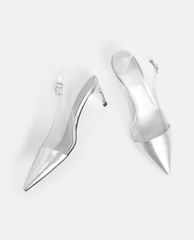 CHARLES & KEITH - Giày cao gót mũi nhọn See Through Effect Metallic