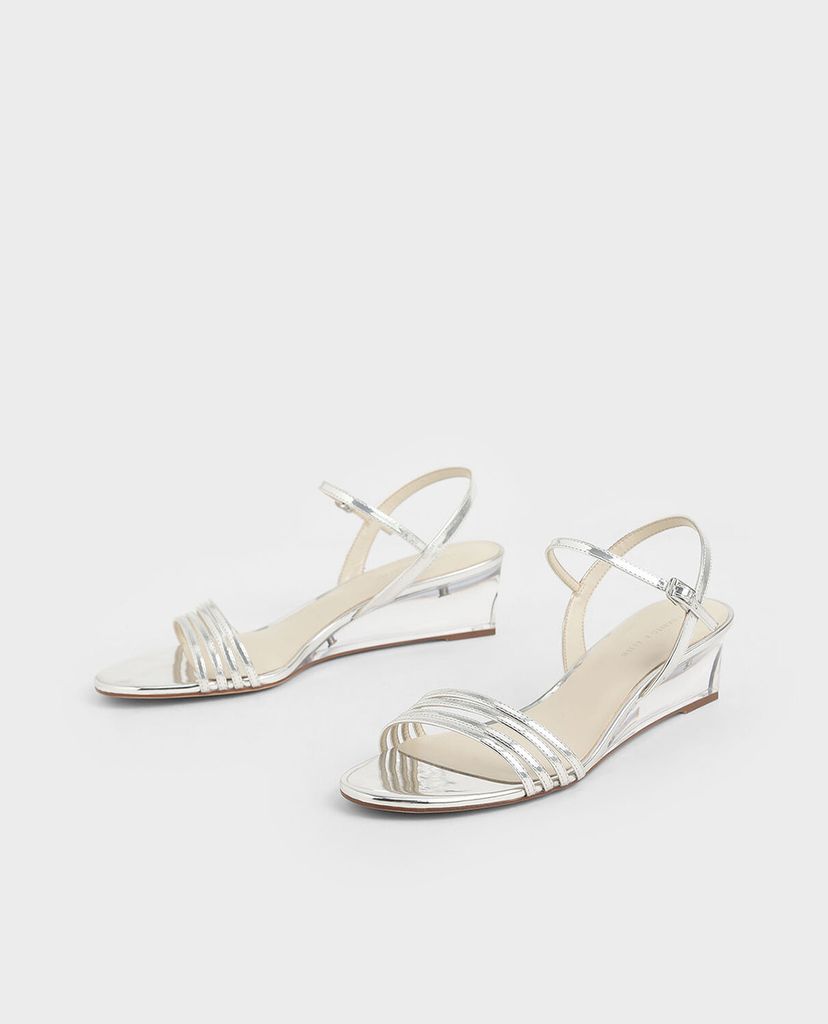 CHARLES & KEITH - Giày đế xuồng quai mảnh Ankle Strap Clear
