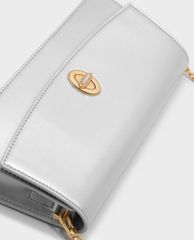 CHARLES & KEITH - Ví cầm tay nữ chữ nhật Front Flap Turn Lock