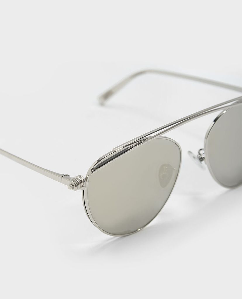 CHARLES & KEITH - Kính mát nữ thời trang Wire Frame