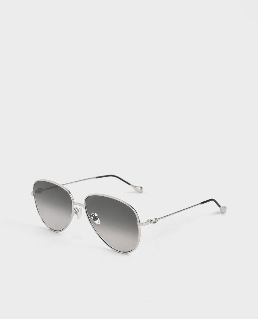 CHARLES & KEITH - Kinh mát nữ gọng phi công Aviator