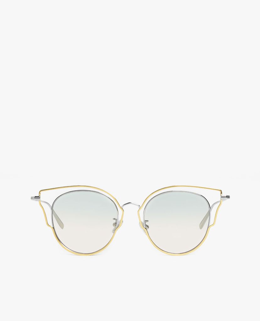 CHARLES & KEITH - Kính mát nữ gọng tròn Double Frame Wingtip