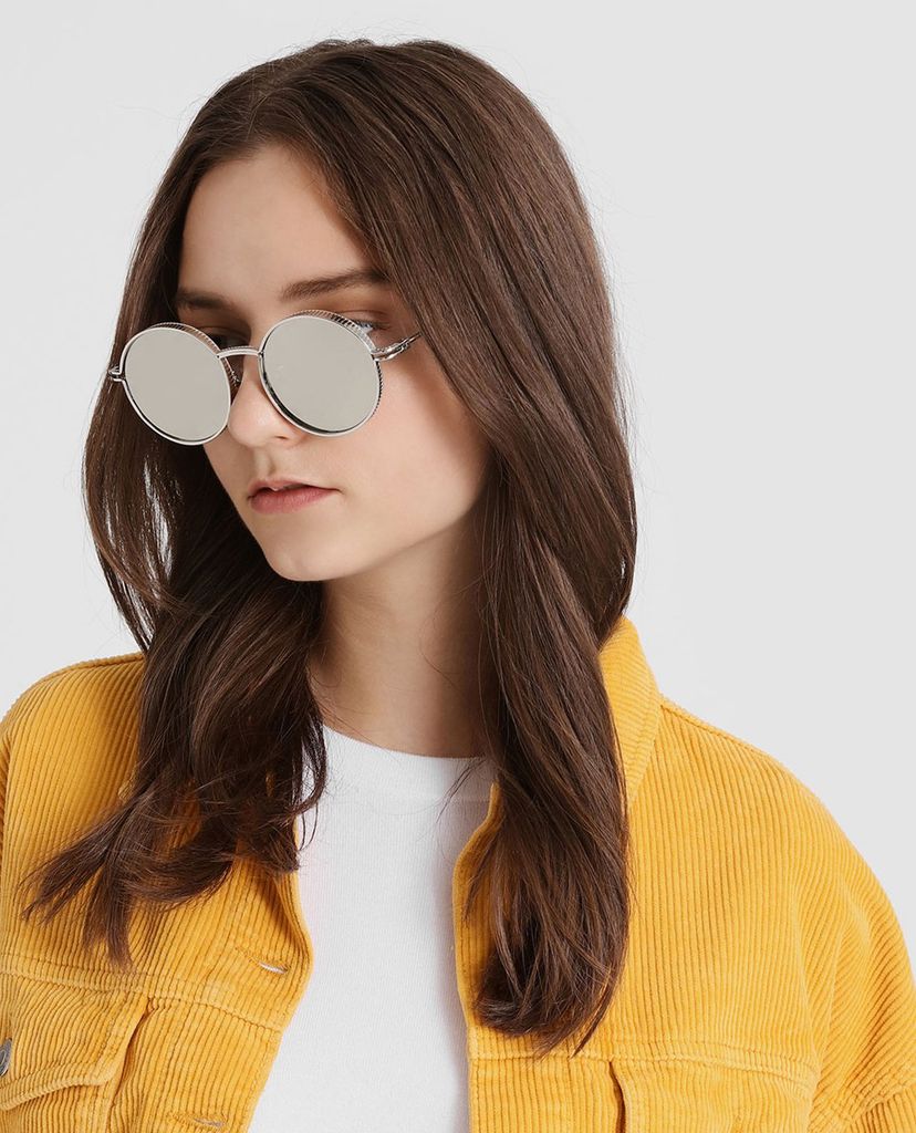 CHARLES & KEITH - Kính mát nữ gọng tròn thời trang Round Framed