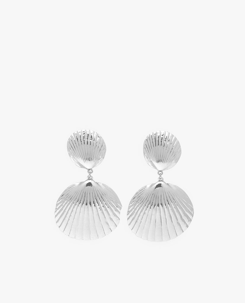 CHARLES & KEITH - Khuyên tai nữ Round Seashell Drop Clip On