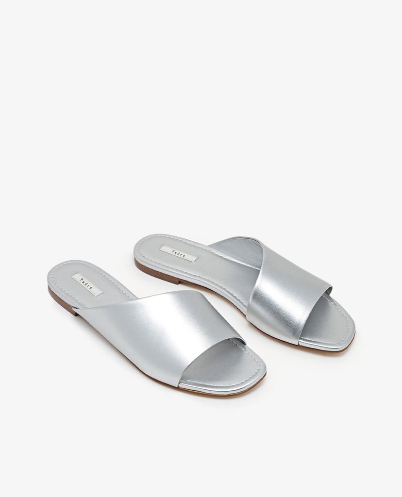 PEDRO - Giày sandal nữ quai ngang bảng lớn thời trang