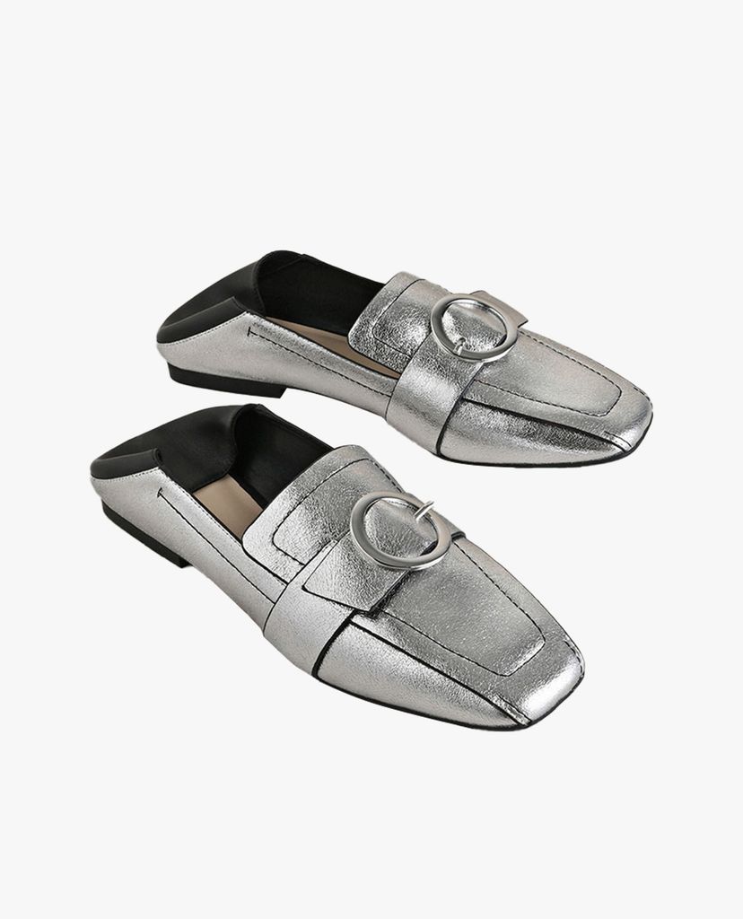 PEDRO - Giày đế bệt nữ Square Toe Buckled Loafers