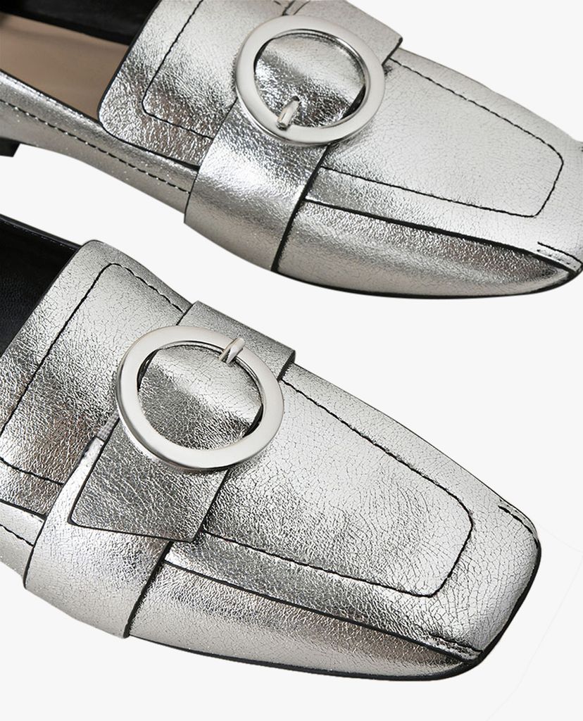PEDRO - Giày đế bệt nữ Square Toe Buckled Loafers