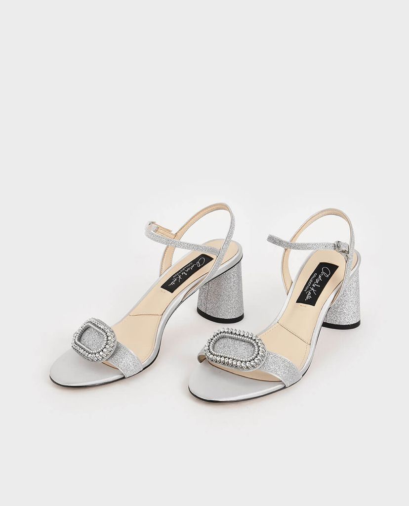 CHARLES & KEITH - Giày sandal cao gót quai ngang Wedding Collection