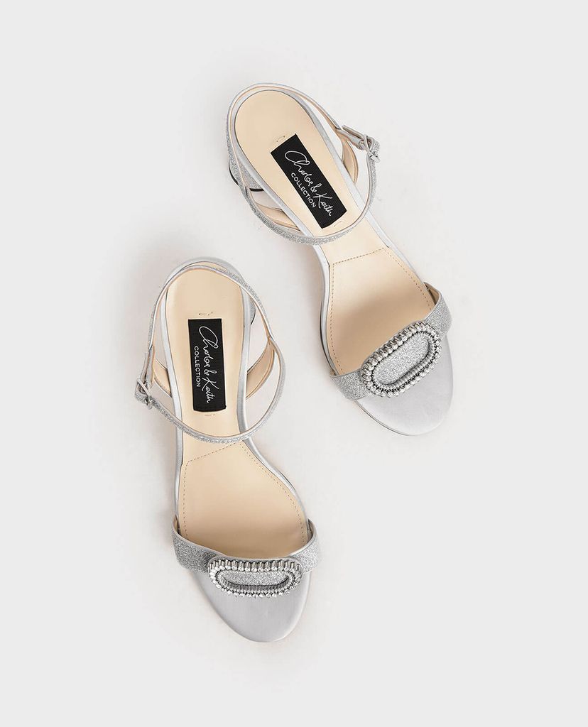 CHARLES & KEITH - Giày sandal cao gót quai ngang Wedding Collection