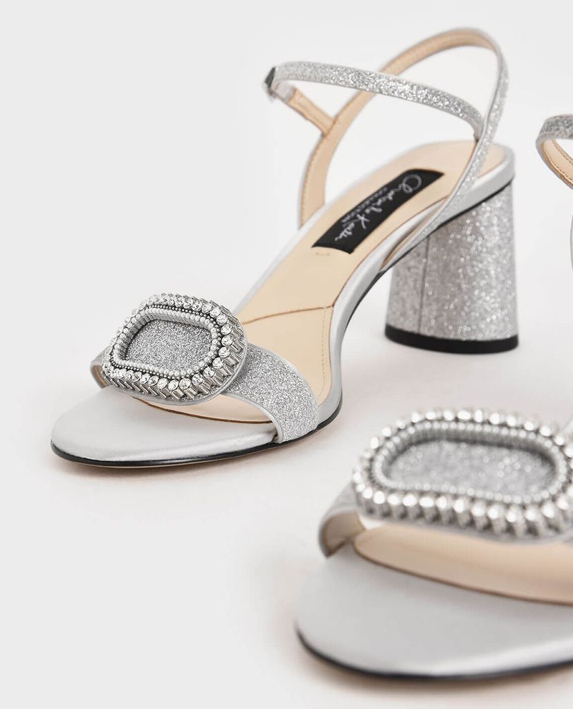 CHARLES & KEITH - Giày sandal cao gót quai ngang Wedding Collection