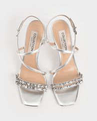 CHARLES & KEITH - Giày cao gót quai ngang Wedding Collection Satin Gem