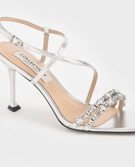 CHARLES & KEITH - Giày cao gót quai ngang Wedding Collection Satin Gem
