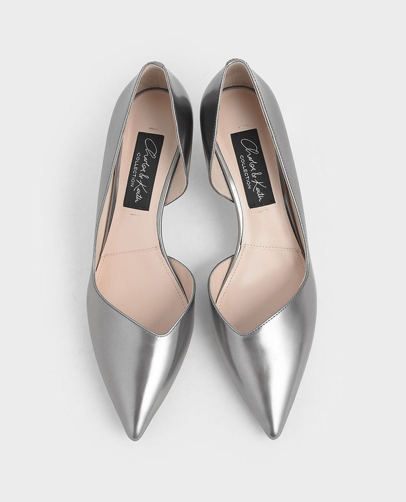 CHARLES & KEITH - Giày cao gót mũi nhọn Chrome