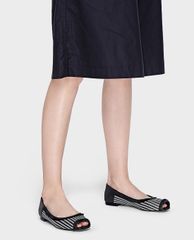 CHARLES & KEITH - Giày búp bê nữ hở mũi Leather Peep