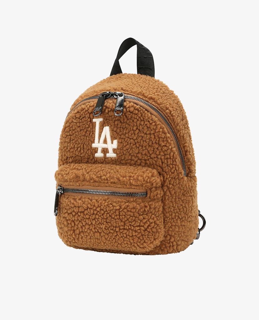 MLB - Balo dáng vuông phối lông Wool Fleece Mini
