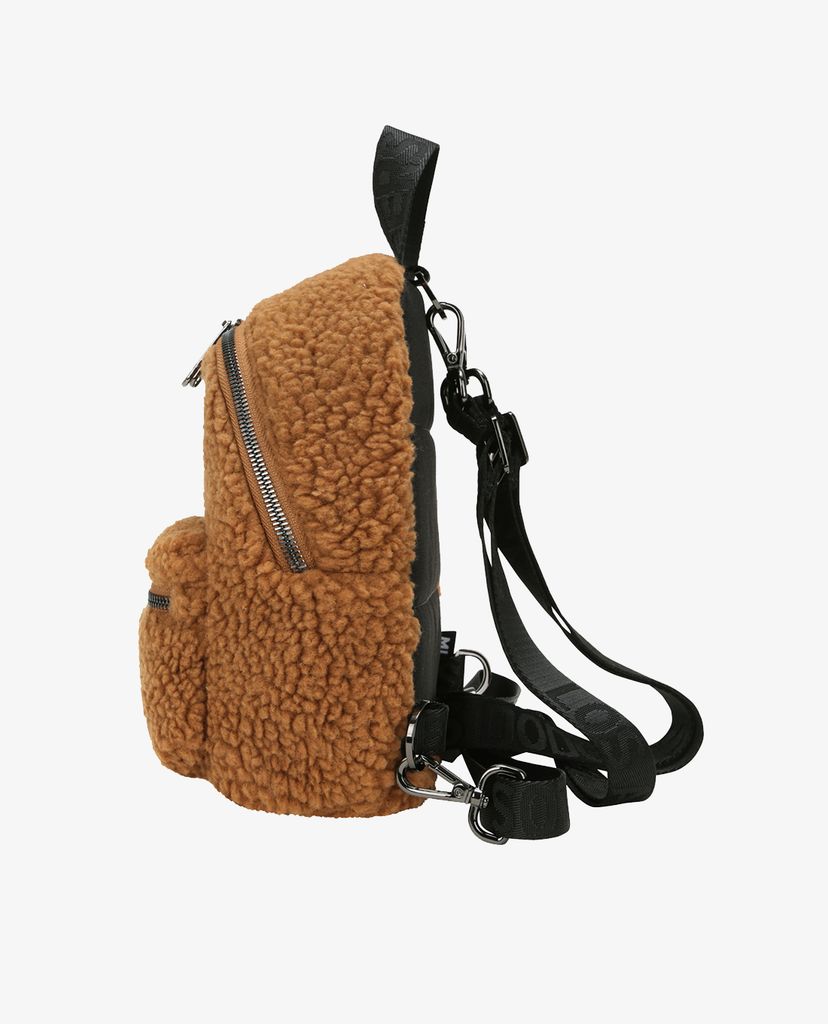 MLB - Balo dáng vuông phối lông Wool Fleece Mini