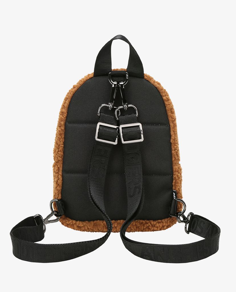 MLB - Balo dáng vuông phối lông Wool Fleece Mini