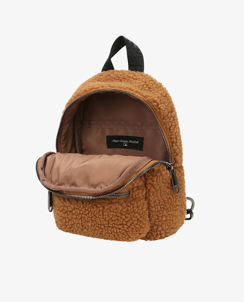 MLB - Balo dáng vuông phối lông Wool Fleece Mini