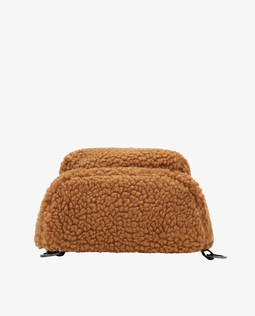 MLB - Balo dáng vuông phối lông Wool Fleece Mini