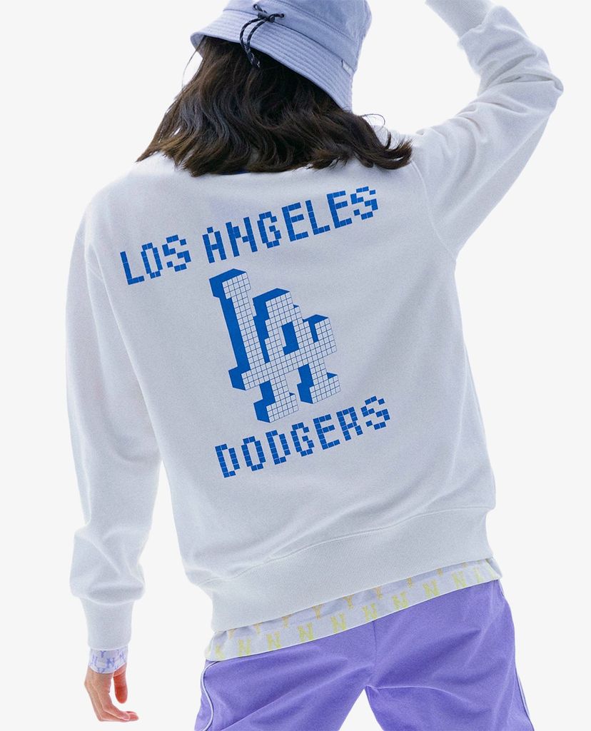 MLB - Áo sweatshirt tay dài cổ tròn PLAY Pixel Logo