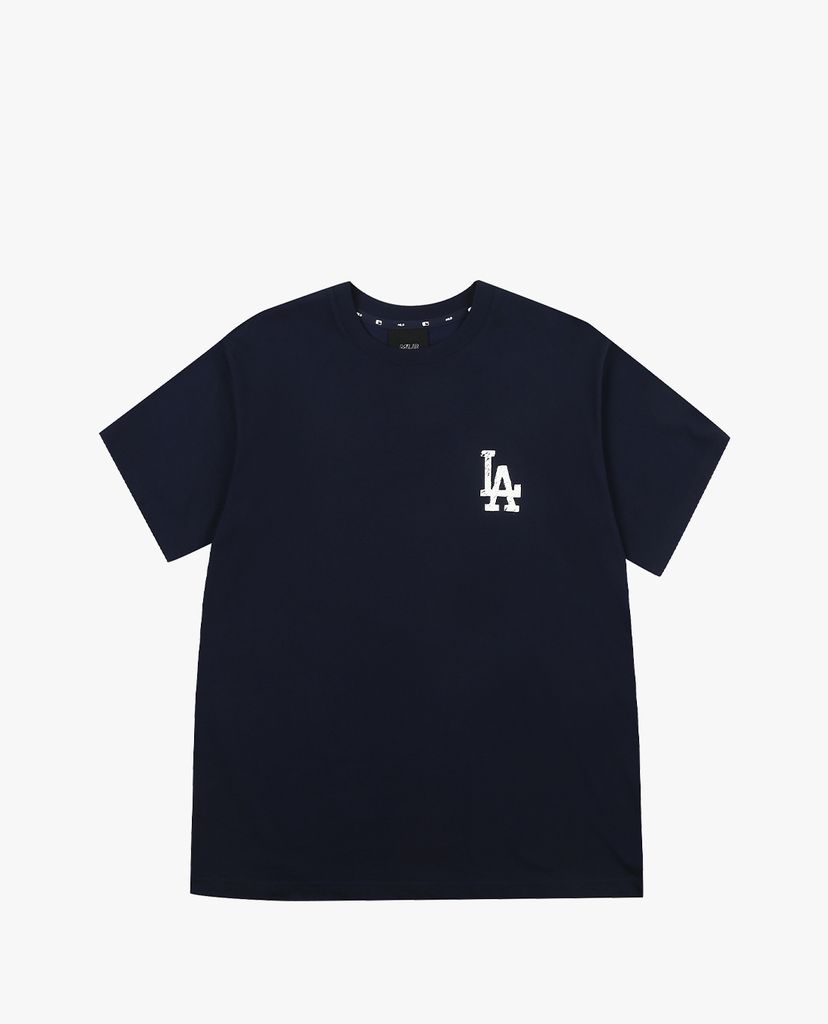 MLB - Áo thun tay ngắn cổ tròn phom suông phối logo cá tính