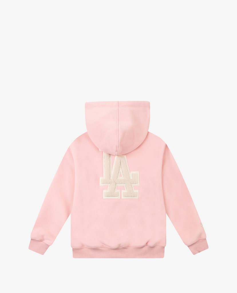 MLB - Áo hoodie tay dài phối zip Fleece Fleece Big Logo