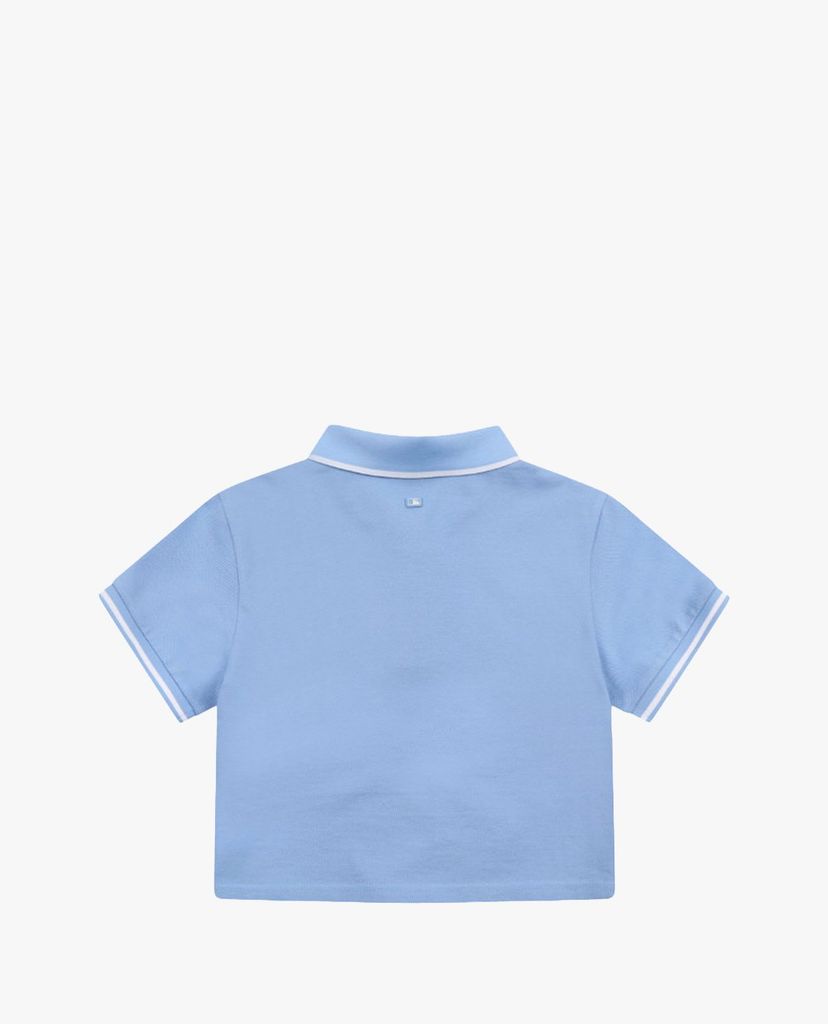 MLB - Áo thun nữ croptop cổ bẻ Basic Crop Pique