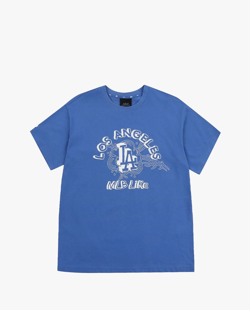 MLB - Áo thun cổ tròn ngắn tay LIKE Solid Color Popcorn