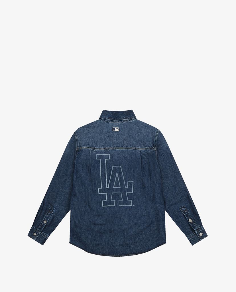 MLB - Áo sơ mi denim tay dài Big Logo