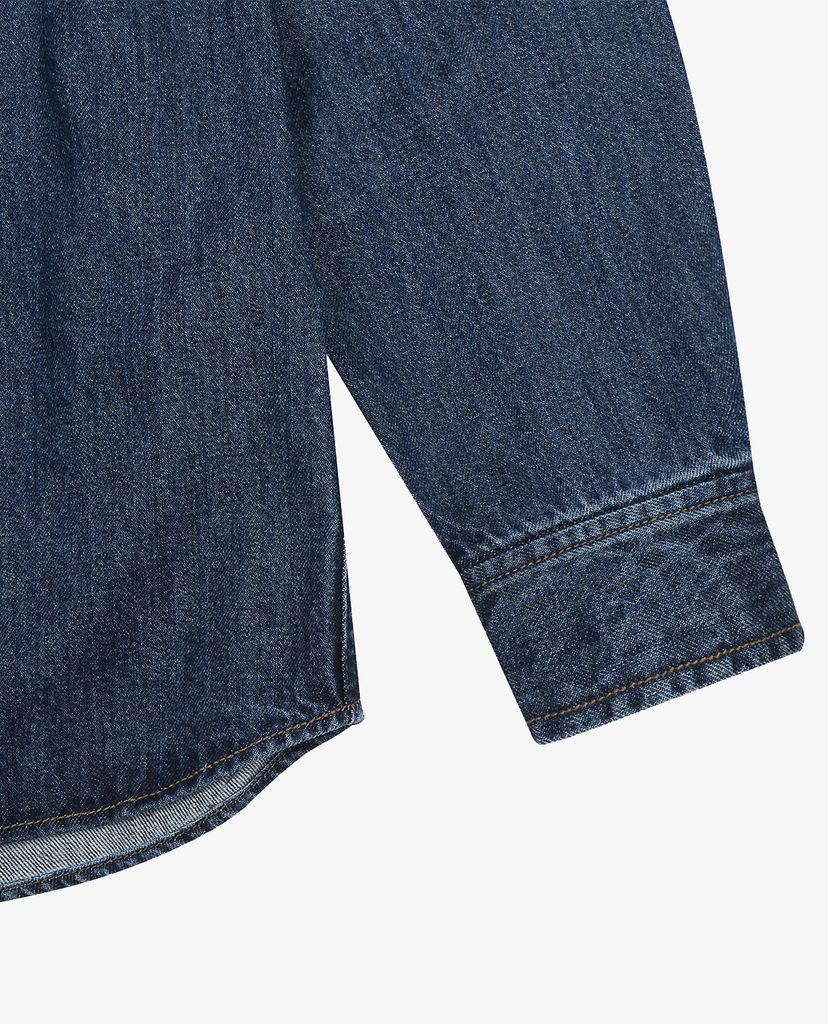 MLB - Áo sơ mi denim tay dài Big Logo